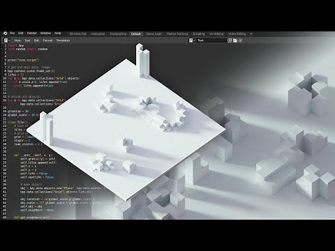 Coding the GAME OF LIFE in Blender in 2.5D