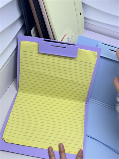 A4/Long Foldable Clipboard Pink/Purple 360° Folding Board File Folder Clip Board Paper Document Organizer Fit Yellow Pad#FoldableClipboard #fileOrganizer