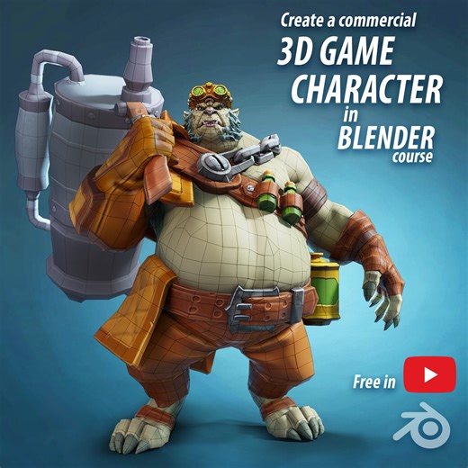 Create a commercial 3D Game Character in Blender course, 😃Nikolay Naydenov😃