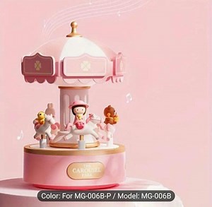 Cartoon Carousel Music Box, Rechargeable Night Light - Etsy