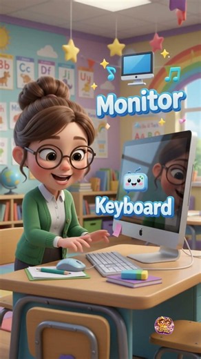 💻 Computer Parts for Kids! 🖥️⌨️🖱️ #viral