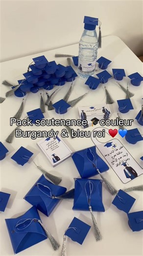 Pack soutenance 2026 : stickers bouteilles, mini chapeaux, cartes chocolat