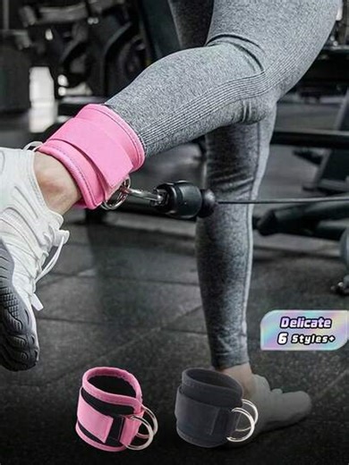 2pcs Adjustable Padded Ankle Straps With D-Ring Support For Leg Exercises, Breathable Ankle Cuffs Gym Accessories, Sport, Gym, Home Exercise, Gym Weights, Weights, Women's Weights | SHEIN