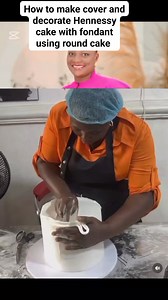 How to make cover and decorate Hennessy cake with fondant using round cake | Irresistiblecake/funnyv