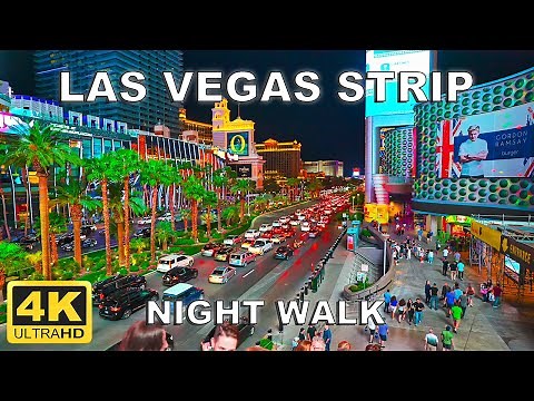 [4K] Las Vegas Strip Night Walking Tour | 2022 | Las Vegas, Nevada USA