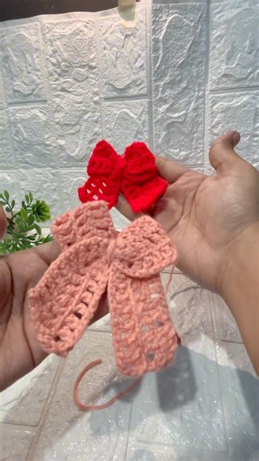 Mesh bow tutorial #crochet #crochet patterns #kulshum Shaikh #viral #diy #viralvideo