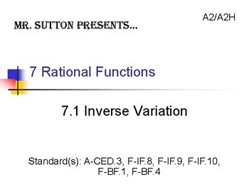 Inverse Variation