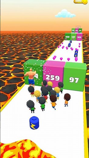 Lava run 3d ( Lvl. 37 ) is the powerful hulk and mini player run game 🎮 #games #gameplay #Lavarun