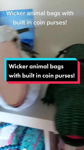 Unique Wicker Animal Bags with Coin Purses - Check Out My Popular Designs!