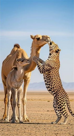 Will the camel successfully fight back in epic desert showdown #camel #wildlife #nature