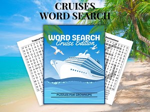 Cruise Word Search Puzzles for Seniors | 10 Large Print Brain Games (PDF Download) - Etsy Canada