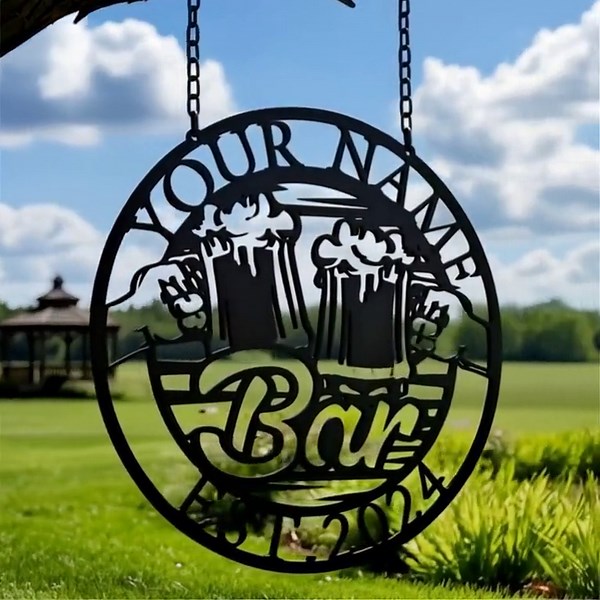 Custom BBQ Metal Sign - Personalized Grilling Name Decor, Flame Tool Wall Art - Etsy