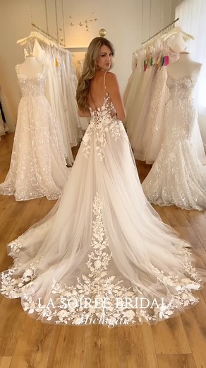 La Soiree Bridal Boutique | The dress you didn’t know you needed: a low back lace wedding dress with straps. Available at @lasoireebridal in Kalamazoo, Michigan... | Instagram
