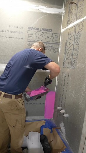 47K views · 222 reactions | Redgard Cement Board Seam Application  #DIY #tile #waterproof #shower #homeimprovement #bathroomremodel #bathroomremodelingteacher #freestuff #NASCAR #NFLSunday #freeitems #TransportationProvided #freetogoodhome #FitnessEquipment #curbsidepickup #trading #sticker #fblifestylee | Bathroomremodelingteacher | Facebook