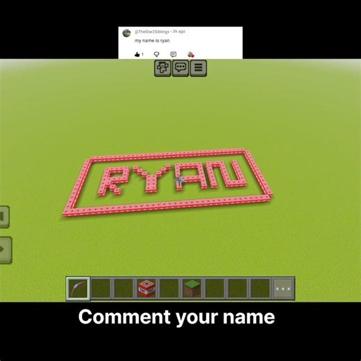 comment your name #minecraft