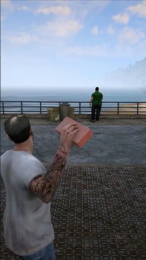 GTA 5 Realistic NPC Brick Hit Ragdoll Showcase