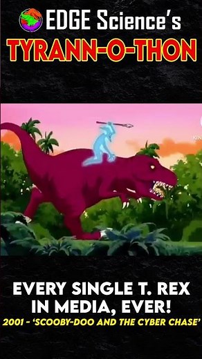 Every T.rex In Media, Ever! - 2001 - 'Scooby-doo and the Cyber Chase' | Tyrann-O-Thon #shorts