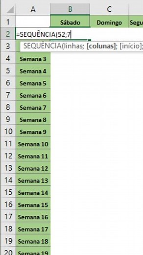 How to create a calendar in Excel [Sequence function]