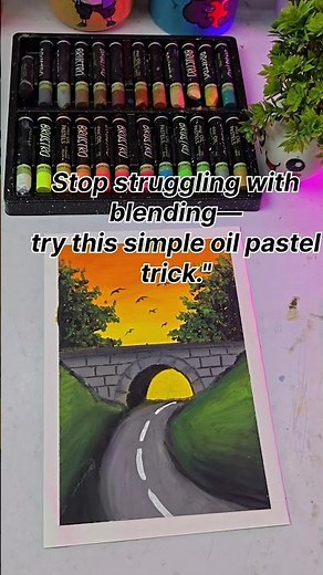 Perfect Oil Pastel Blending for Beginners (Easy Trick)#oilpastel #arttutorial #beginnerarttips