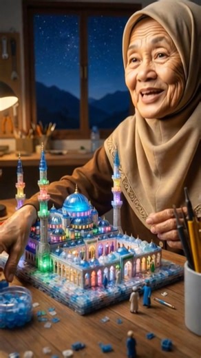 miniatur masjid || miniatur masjid nenek buatan dari botol bekas