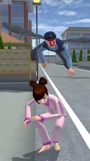 Lady Emily is Hiding from Giant monster #sakuraschoolsimulator #サクラスクールシミュレーター #shorts#trending