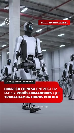 Martha Gabriel on Instagram: "⭕ #reflexoesMarthaGabriel >>> A Ubtech Robotics acaba de marcar um novo capítulo na AUTOMAÇÃO INDUSTRIAL. 📍A empresa chinesa realizou a primeira entrega em massa de ROBÔS HUMANOIDES INDUSTRIAIS do mundo, com o modelo Walker S2, projetado para OPERAR 24 HORAS por dia sem pausas.⁣ Nas palavras da Ubtech, trata-se de um verdadeiro “exército de robôs” entrando em campo.⁣ ✅ Esses robôs estão sendo enviados para gigantes como BYD, Geely, FAW-Volkswagen, Dongfeng e Foxcon