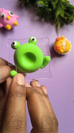 Satisfying Kawaii Frog Sculpt! 🐸#shorts #diy #clay #clayart #satisfying #craft #kawaii