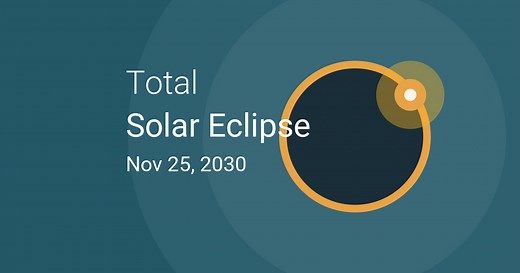 Total Solar Eclipse on November 25, 2030