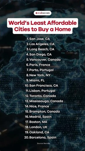 World's least affordable cities to buy a home