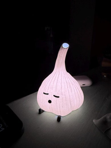 3D Printed Garlic Night Light | Color Changing Lamp With Remote - Etsy