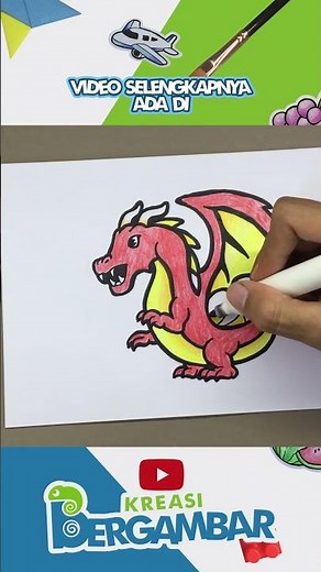 Gambar Naga - Drawing Dragon #gambar #drawing #tutorial #coloring #naga #dragon
