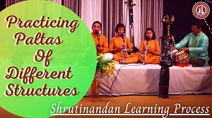 Shrutinandan's reputed instructor Shri Brajeswar Mukherjee, disciple of our Guruji Padmabhushan Pt. Ajoy Chakrabarty, showing Formation and Structure of Paltas, with Somnath Banerjee on Tabla and students of Shrutinandan. Visit our website: www.ajoychakrabarty.com #ShrutinandanTrainingProcess #Palta | Ajoy Chakrabarty