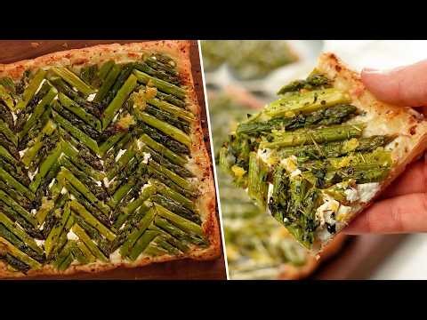 Asparagus & Goat Cheese Tart Recipe | Golden, Crispy, and Fresh!