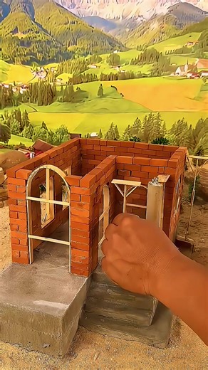 Mini House Window & Door Work 🚪 Proper ventilation and light for mini homes. #foryoupage #foryou #fyp #MiniHouse #Satisfying