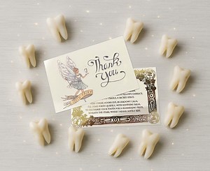 Tooth Fairy Thank You Card - Etsy UK