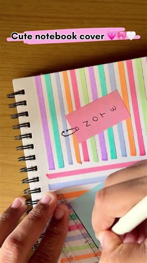 Easy Aesthetic Notebook Cover Design 💖✨ Colorful DIY Journal Idea 🌈