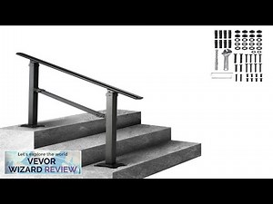 VEVOR Stair Handrail Railing 3 ft 3 Steps Handrails for Outdoor Carbon Review