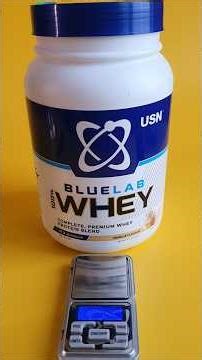 USN Bluelab 100% Whey - measuring spoon, weigh the contents