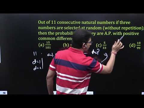 Out of 11 consecutive natural numbers if three numbers are selected at random (without repetition)