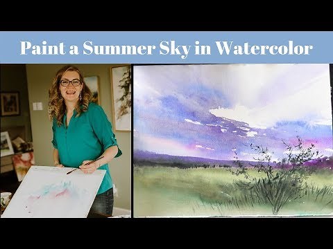 Paint a Summer Sky in One Layer: Watercolor Demonstration