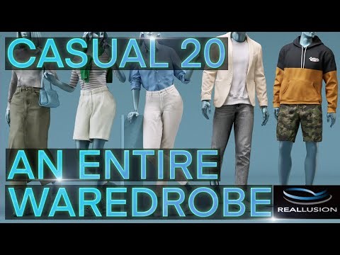 AN ENTIRE WARDROBE (CASUAL 20) CHARACTER CREATOR 5