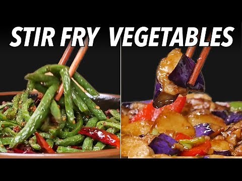 Easy Recipes: Stir Fry Vegetables - Green Beans and Eggplant