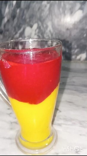 Colorful Red & Yellow Jelly Drink 🍹❤️💛 | Refreshing Summer Beverage