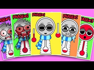 Sprunki OC Mercury - Phase 1vs2vs3vs4vs5 | Sticker book DIY ASMR
