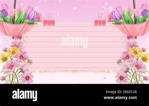 pink spring banner, spring season background, spring flowers, vector Stock Video Footage - Alamy