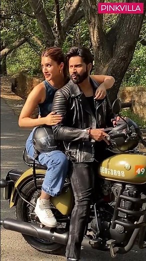 Varun takes Kriti for a bike ride during the promotion of Bhediya | #varundhawan #kritisanon