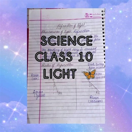 #Handwritten notes🦋 # by Edumystic Aarya # Science class 10 🌸🌸🌸