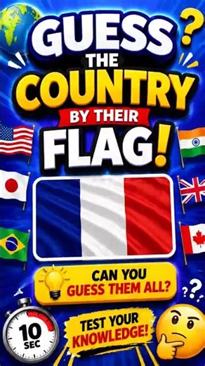 Guess the Country by Their Flag 🌍🚩 | Can You Get All 10 Right? 😳 | Easy to Hard