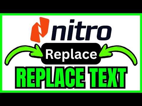 How To REPLACE TEXT In Nitro PDF (QUICK & EASY) 2026