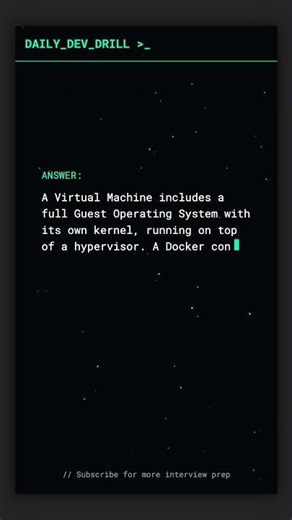 Docker is NOT a Virtual Machine 🐳